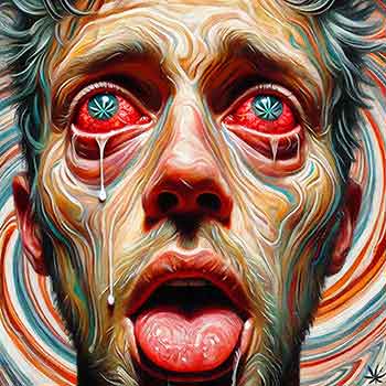 Trockener Mund und rote Augen