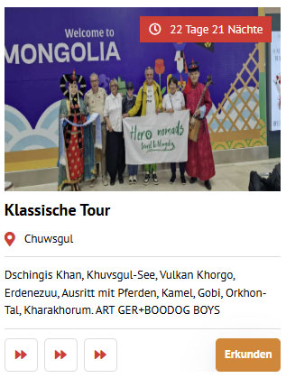 klassische mongolei tour
