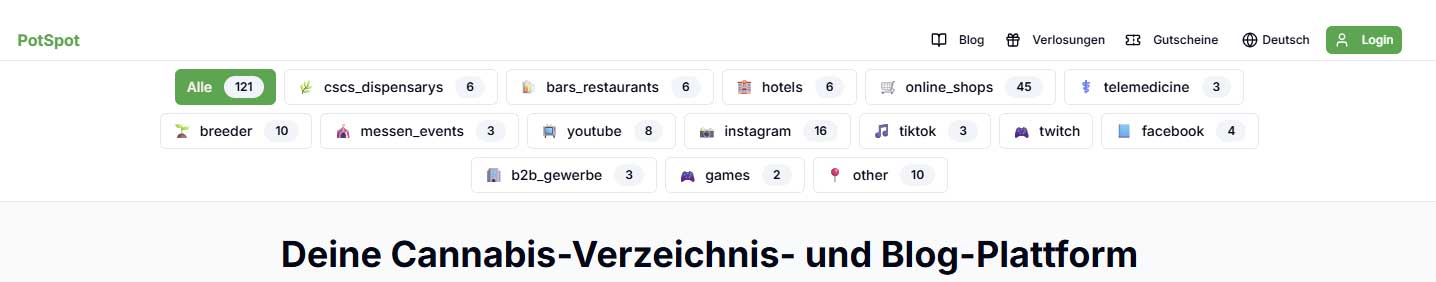potspot cannabis verzeichnis blog plattform