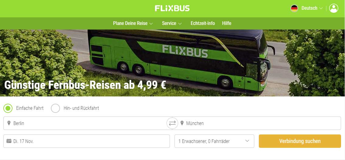 flixbus reisen