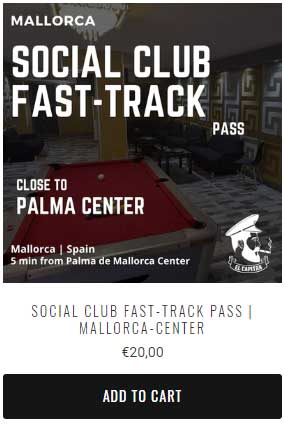 SOCIAL CLUB FAST-TRACK-PASS | MALLORCA-ZENTRUM