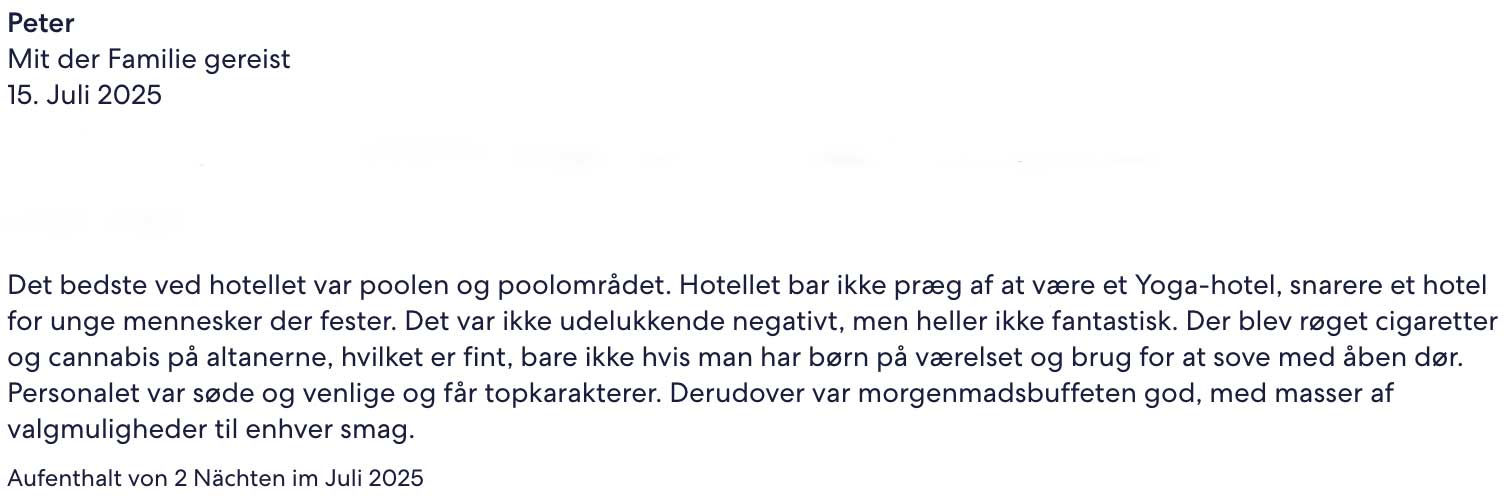 hotelbewertung luna park hotel yoga und spa