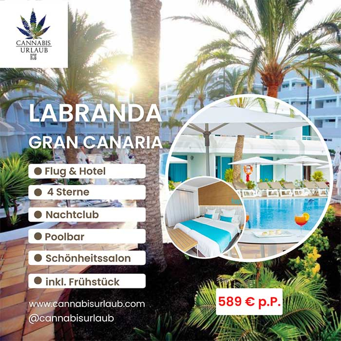 Aktuelles Angebot: 1 Woche LABRANDA Bronze Playa, Maspalomas in Gran Canaria für TOP 589 €https://www.cannabisurlaub.com/reisen/highlight