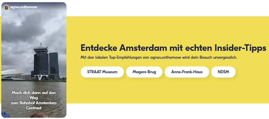 entdecke amsteram indivual