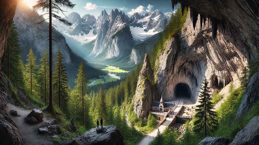 Eishöhle Werfen