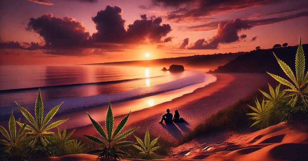 Der Strand Praia Quinta do Lago - reizvoll mit Cannabis