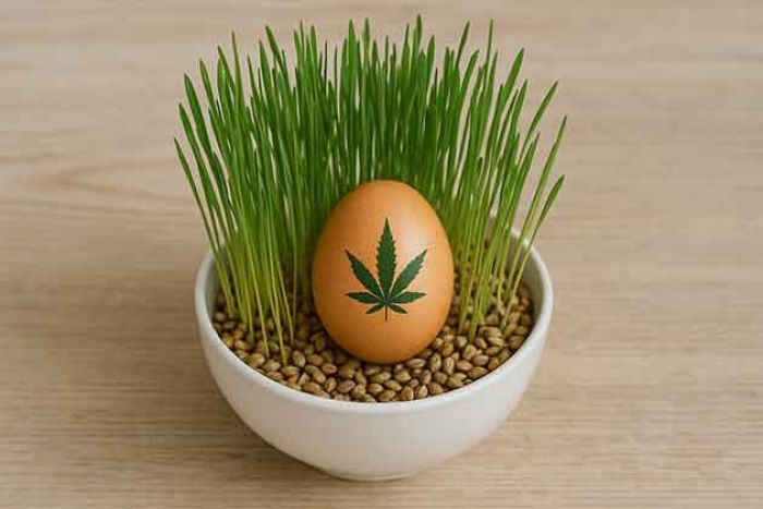 Ostergras – aus Hanfsamen